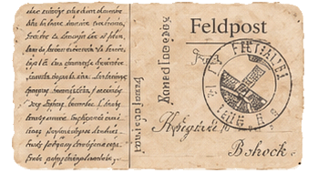 Historische Feldpostkarte mit Stempel